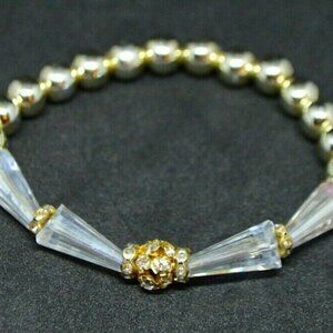 Clear Rhinestone Plastic Crystal GT Bracelet